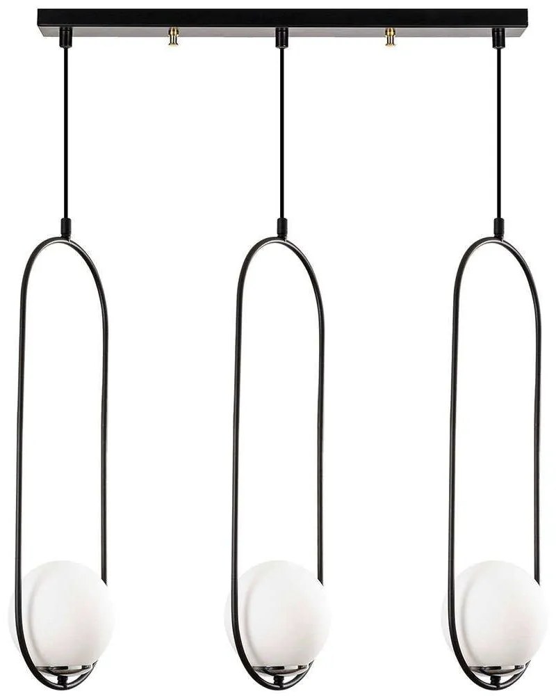 Φωτιστικό Οροφής - Ράγα Mudoni 536NTD1132 70x15x146cm 3xE27 40W Multi-Black Opviq
