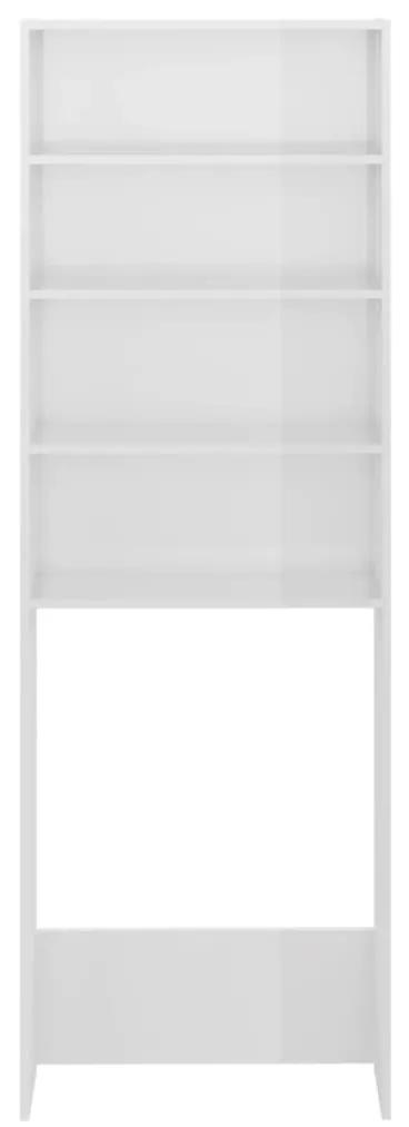 Ντουλάπι Πλυντηρίου Γυαλιστερό Λευκό 64 x 24 x 190 εκ.