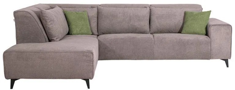 Γωνιακός Καναπές Legend Fylliana Αριστερή γωνία Καφέ Ύφασμα 272x197x80εκ 272x197x80 εκ.