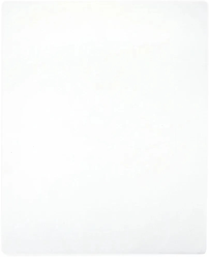 vidaXL Σεντόνι με Λάστιχο Λευκό 160x200 εκ. Βαμβακερό Ζέρσεϊ