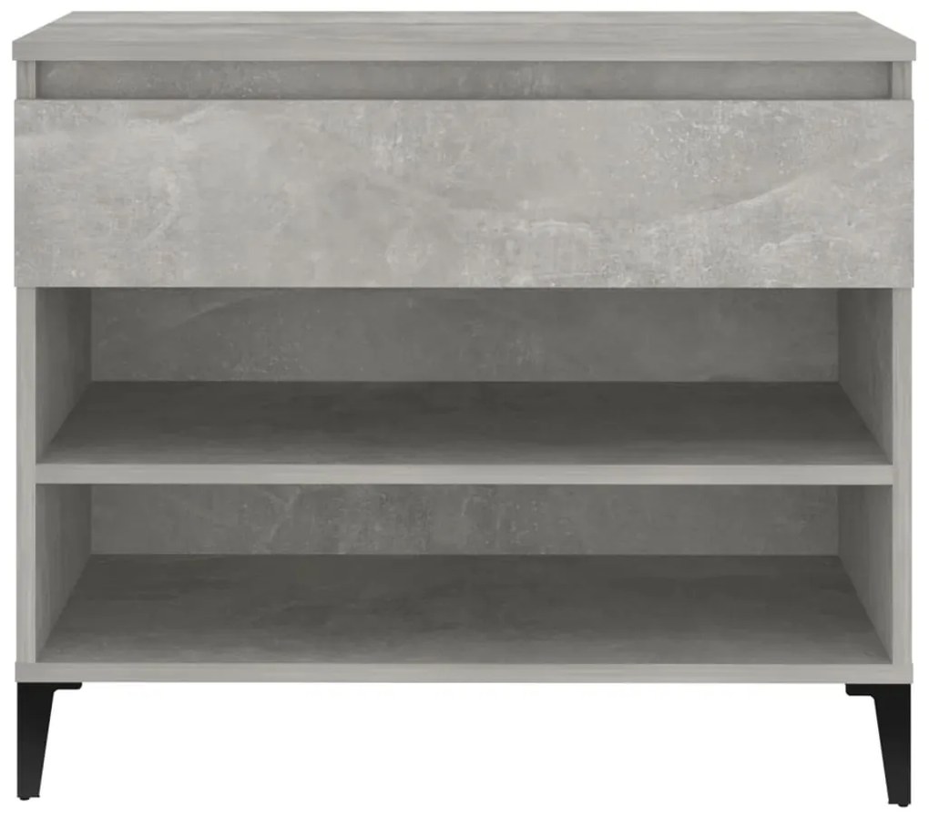 vidaXL Παπουτσοθήκη Γκρι Σκυροδέματος 70x36x60 εκ. Επεξεργασμένο Ξύλο