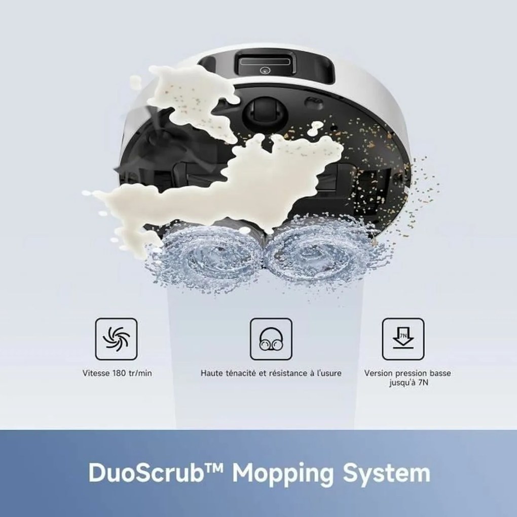 Robot σκούπα και σφουγγαρίστρα MOVA E30ULTRA 7000 Pa, δοχείο 4 l, αυτονομία 3 ωρ, λευκό