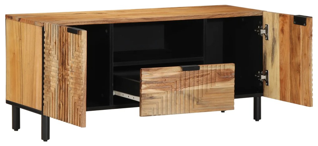 vidaXL Ντουλάπι τηλεόρασης 105x33,5x46 εκ. Μασίφ ξύλο ακακίας