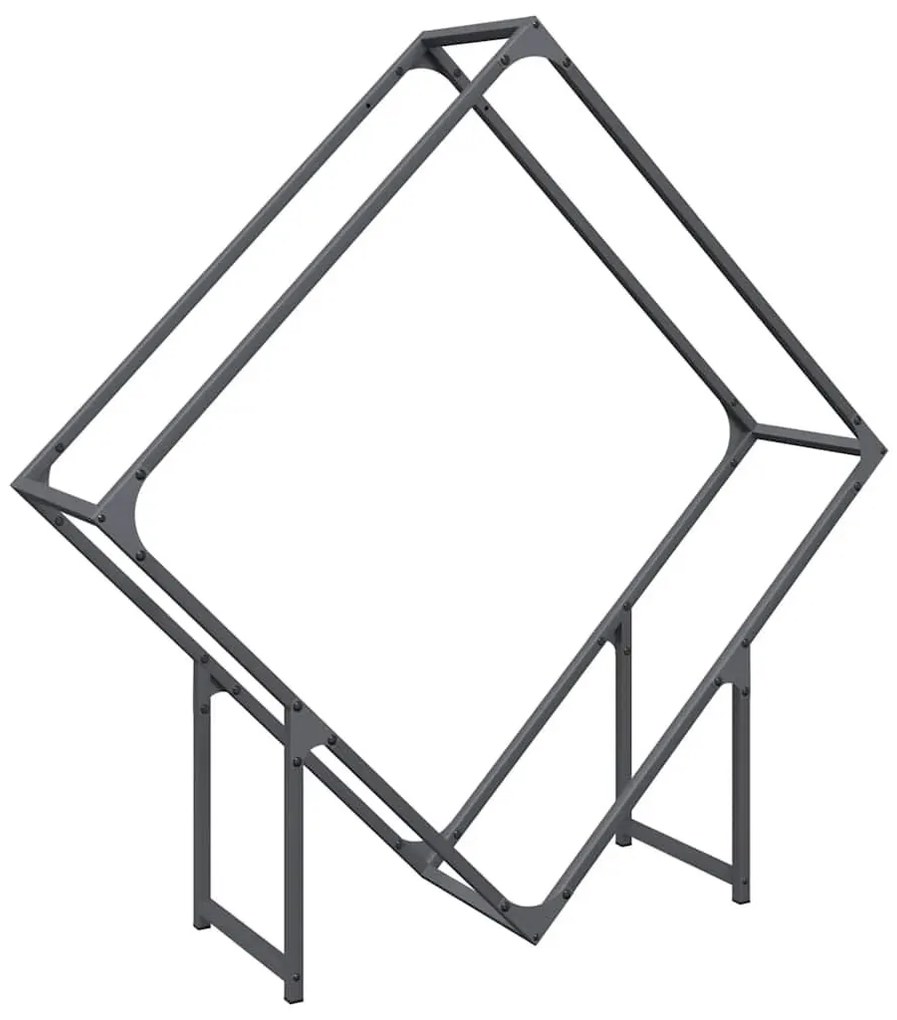 Ράφι για καυσόξυλα Ανθρακί 100x25x100 cm Ατσάλι ψυχρής έλασης - Ανθρακί