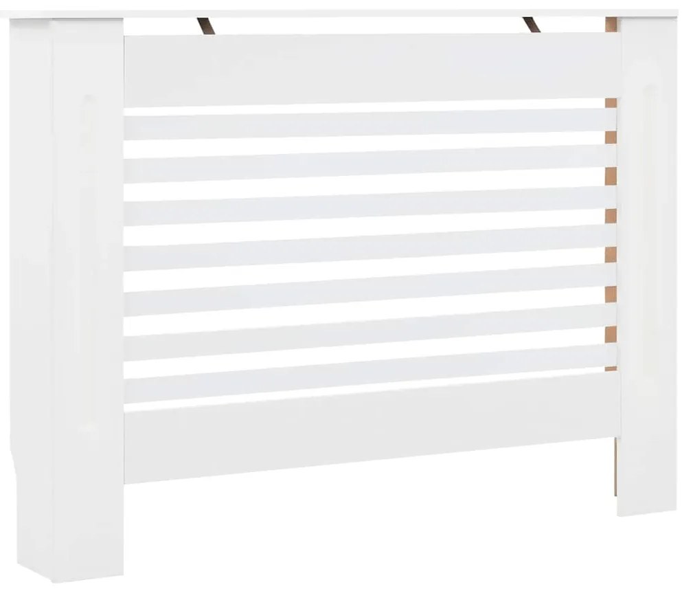 vidaXL Κάλυμμα Καλοριφέρ Λευκό 112 x 19 x 81,5 εκ. από MDF