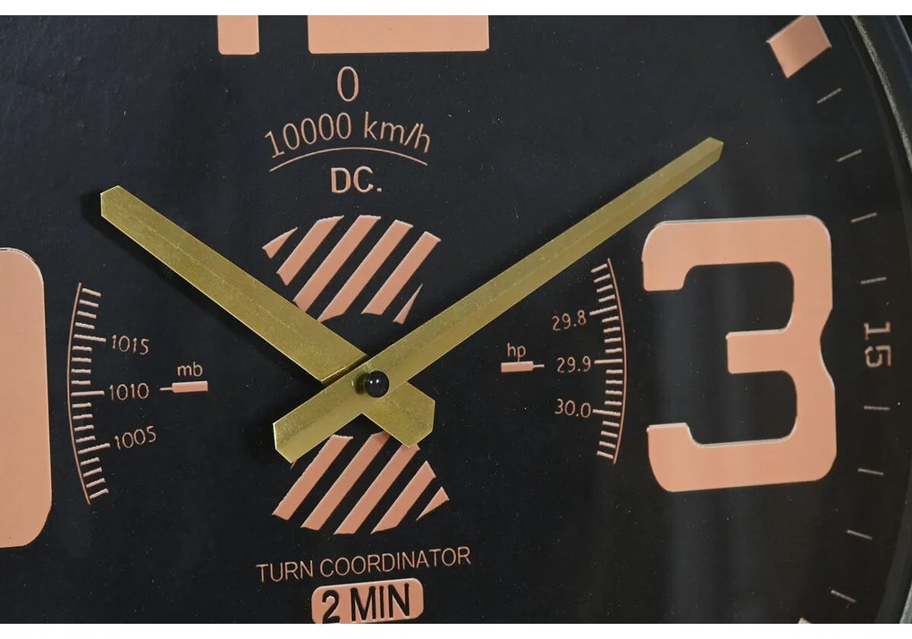 Ρολόι Τοίχου Home ESPRIT Καφέ Μαύρο Μέταλλο Προωστήρες Vintage 118 x 24 x 134 cm