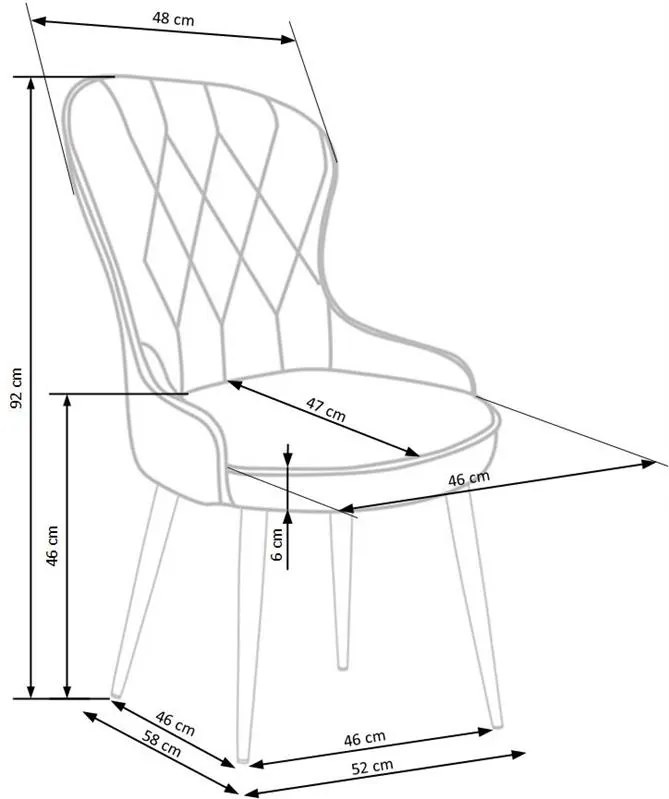 K366 chair, color: dark green DIOMMI V-CH-K/366-KR-C.ZIELONY