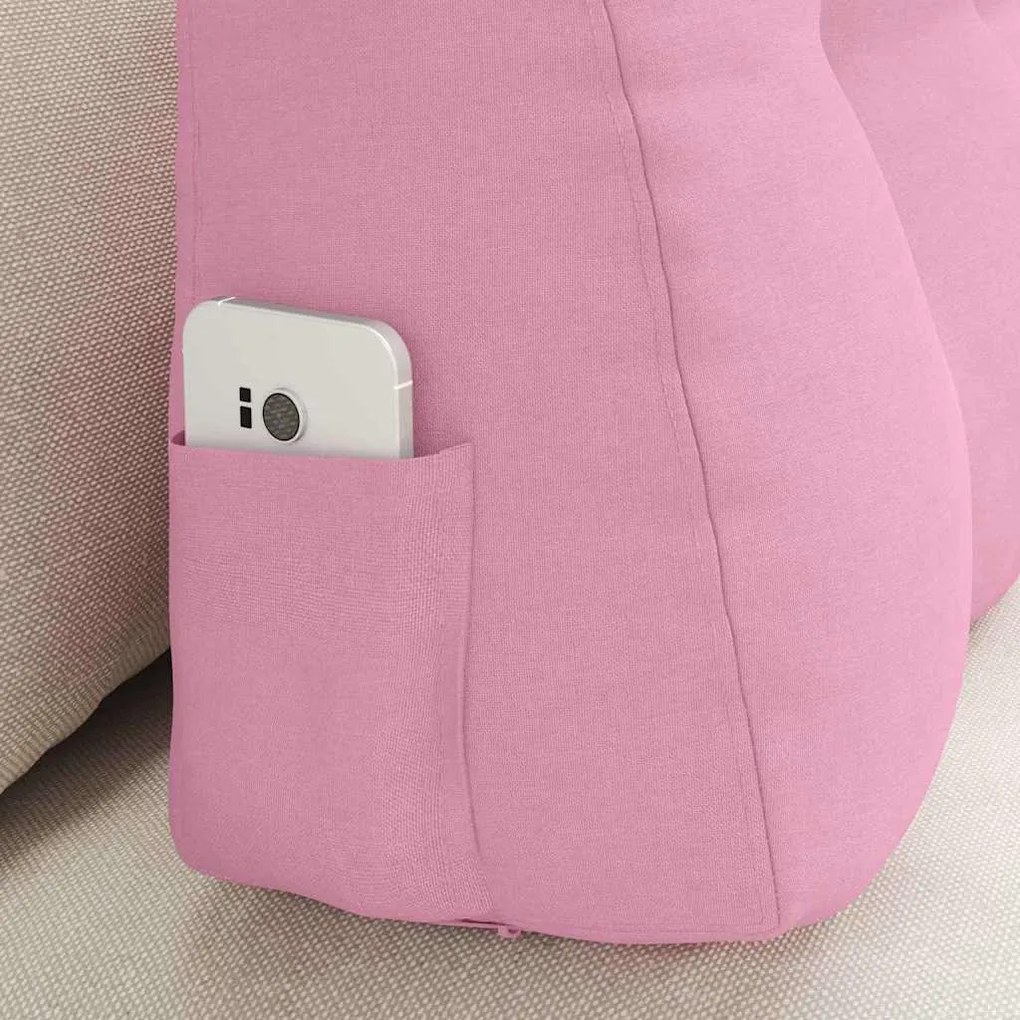 vidaXL Μαξιλάρι Πλάτης Ροζ 80 x 24 x 50 εκ ύφασμα