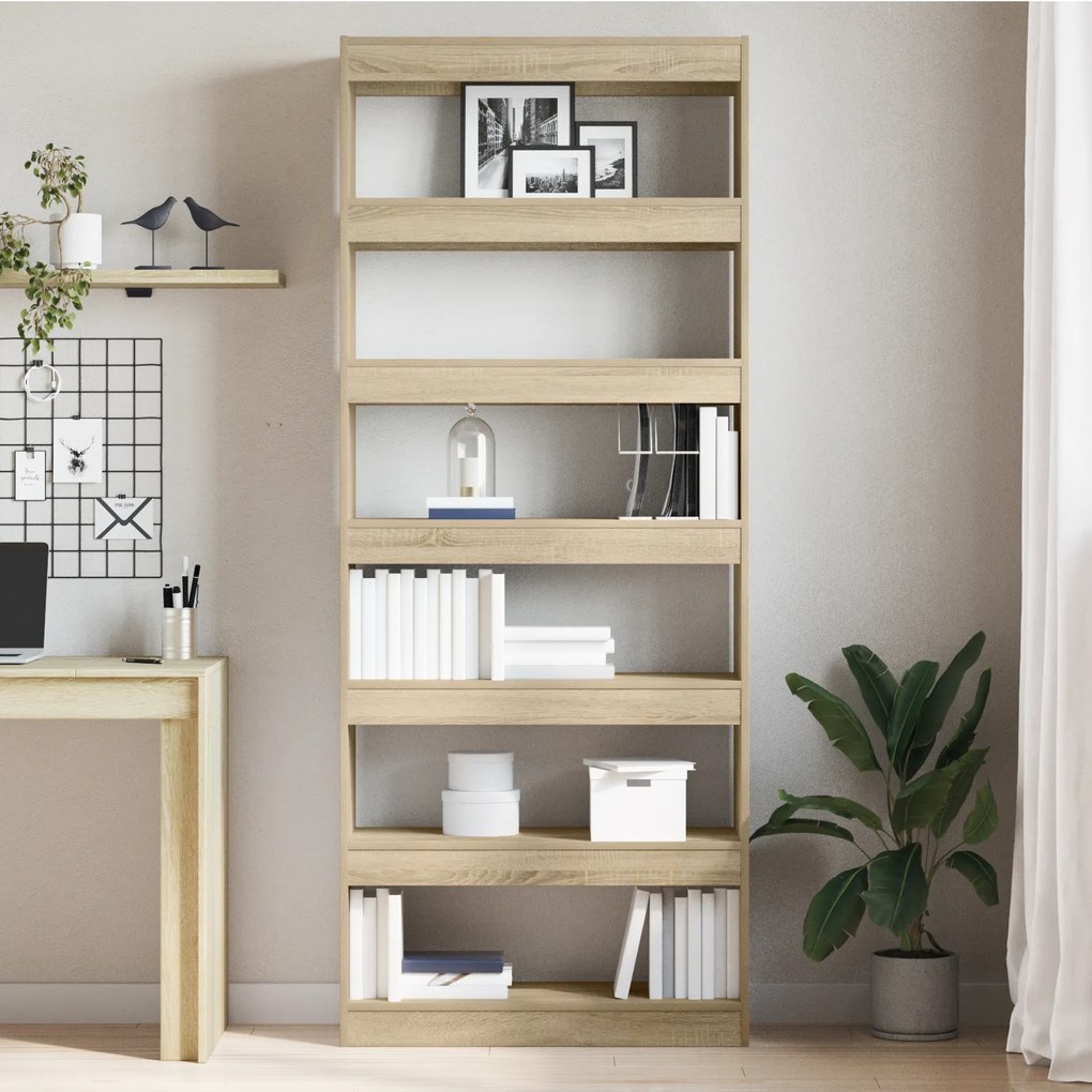 vidaXL Βιβλιοθήκη Sonoma Oak Sonoma Oak Επεξεργασμένο ξύλο