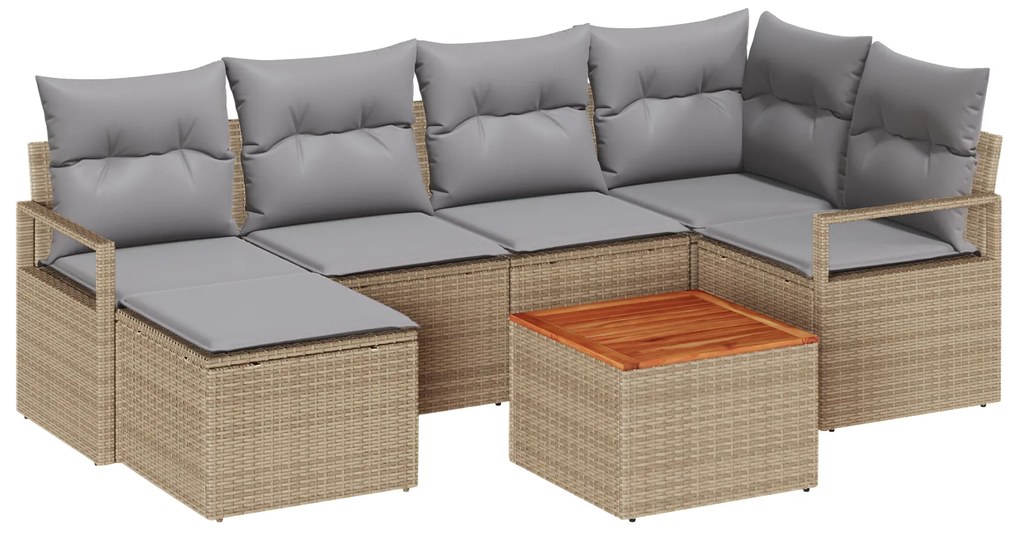 vidaXL Σετ Καναπέ Κήπου 8 pcs Beige, ανοιχτό γκρι Μεγάλο