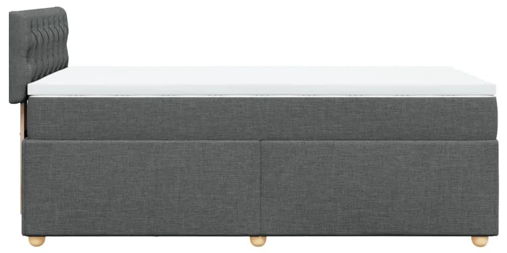 ΚΡΕΒΑΤΙ BOXSPRING ΜΕ ΣΤΡΩΜΑ ΣΚΟΥΡΟ ΓΚΡΙ SINGLE ΥΦΑΣΜΑΤΙΝΑ 3286860