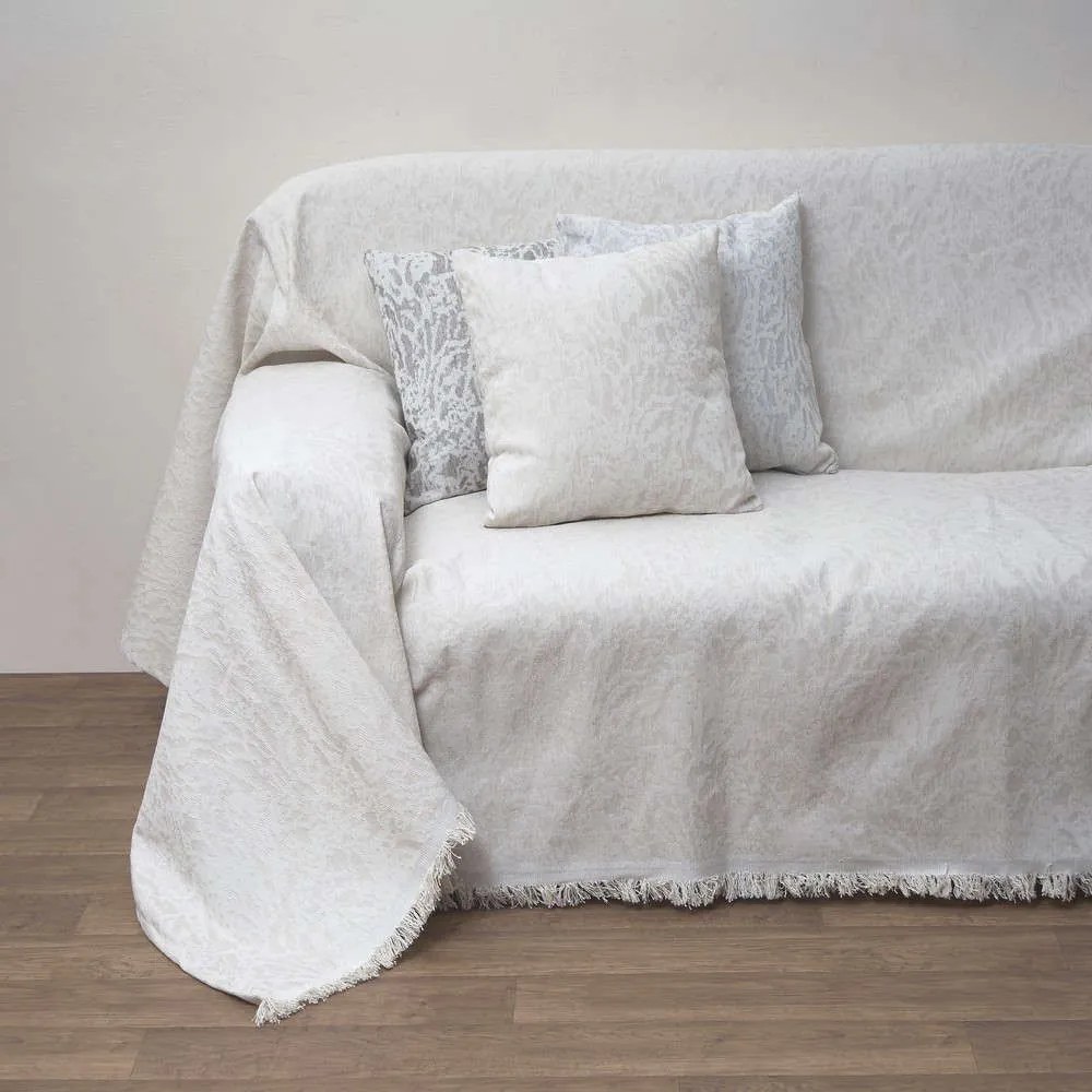 Ριχτάρι Ζακάρ Σχ. 3013 Sand Viopros Τριθέσιο 180x280cm 100% Cotton