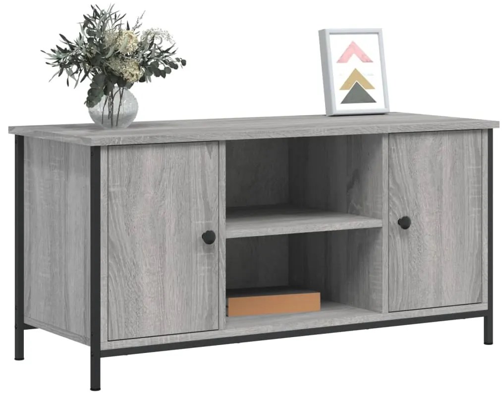 vidaXL Έπιπλο Τηλεόρασης Γκρι Sonoma 100x40x50 εκ. από Επεξεργ. Ξύλο