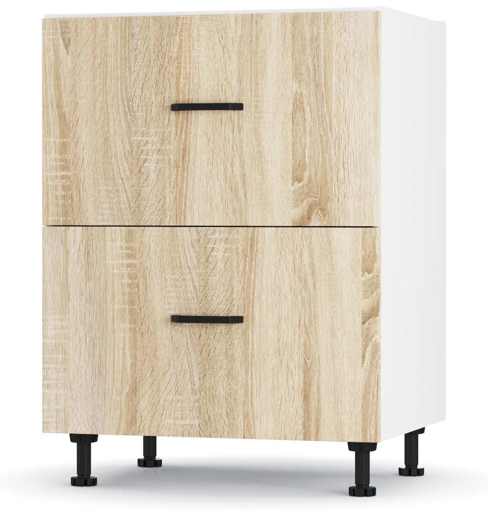 Modest Κάτω Ντουλάπι με 2 συρτάρια Σονόμα 60x48x82cm LD1160M01