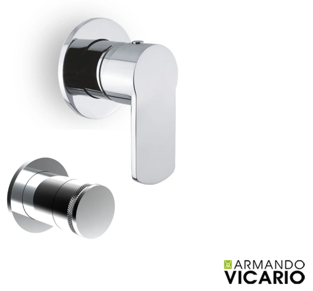 Armando Vicario GLAM Μίκτης εντοιχισμού &amp; περιστροφικός εκτροπέας 2 εξόδων Chrome