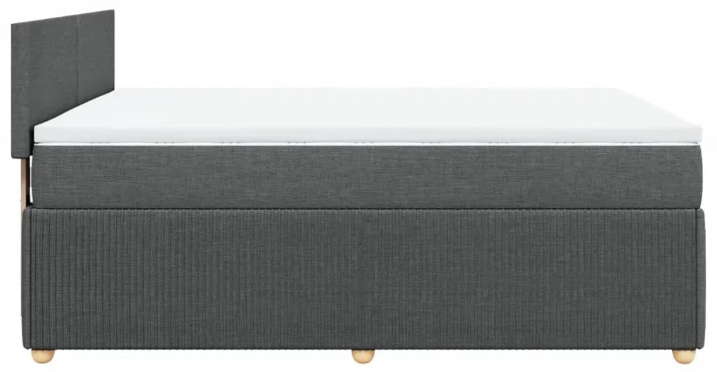 ΚΡΕΒΑΤΙ BOXSPRING ΜΕ ΣΤΡΩΜΑ ΣΚΟΥΡΟ ΓΚΡΙ 140X190 ΕΚ. ΥΦΑΣΜΑΤΙΝΟ 3289745