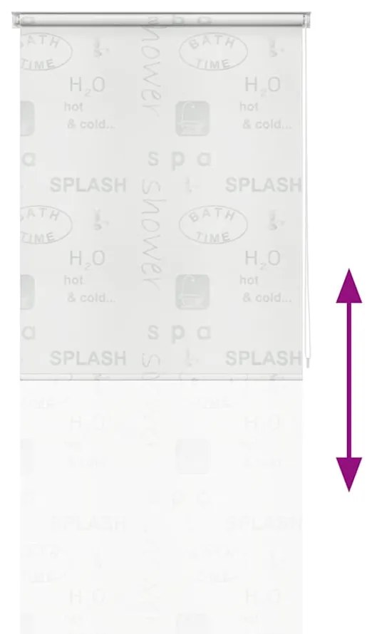 vidaXL Κουρτίνα Μπάνιου Ρολό Σχέδιο Πιτσιλιά 100 x 240 εκ.