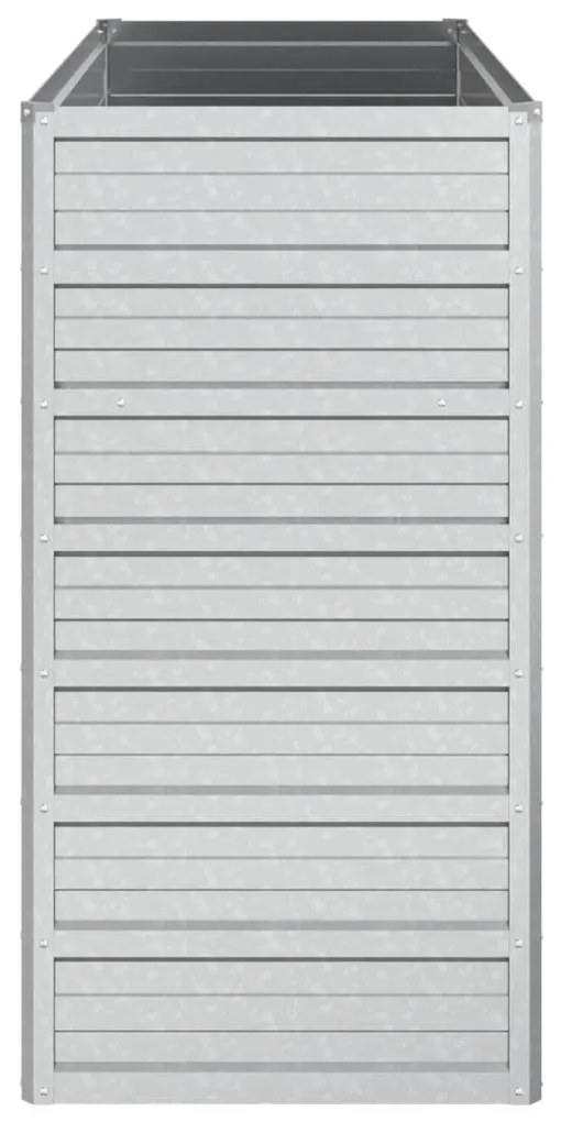 vidaXL Ζαρντινιέρα Υπερυψωμένη Ασημί 100x40x77 εκ. Γαλβανισμ. Χάλυβας
