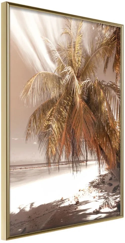 Αφίσα - Paradise in Sepia - 40x60 - Χρυσό - Χωρίς πασπαρτού