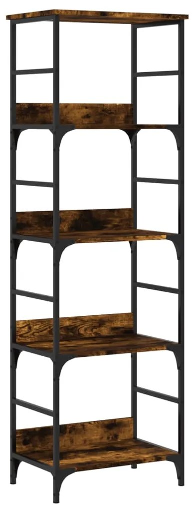 vidaXL Βιβλιοθήκη Καπνιστή Δρυς 50x33x153 εκ. Επεξεργασμένο Ξύλο