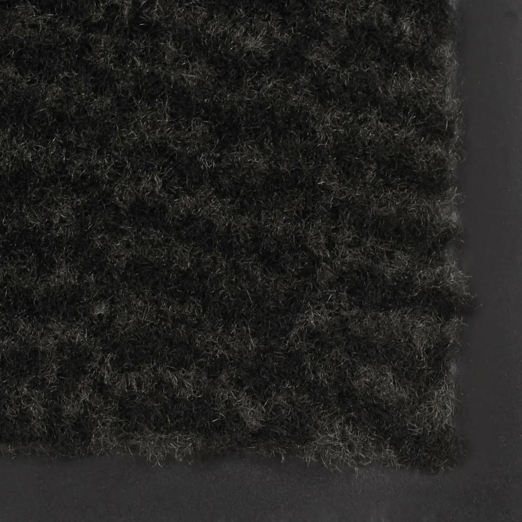 Πατάκι Απορροφητικό Σκόνης Ορθογώνιο Μαύρο 40 x 60 εκ. Θυσανωτό - Μαύρο