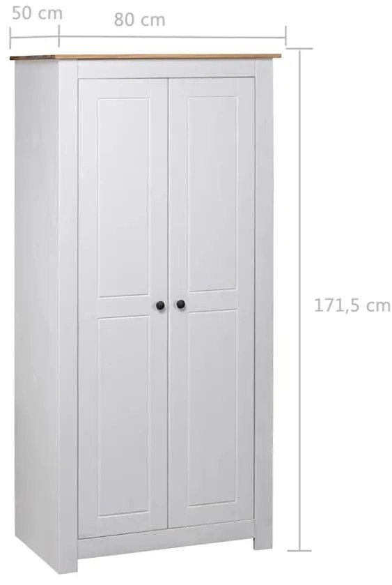 vidaXL Ντουλάπα 80 x 50 x 171,5 εκ. από Μασίφ Ξύλο Πεύκου Σειρά Panama
