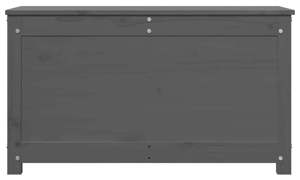vidaXL Κουτί Αποθήκευσης Γκρι 80x40x45,5 εκ από Μασίφ Ξύλο Πεύκου