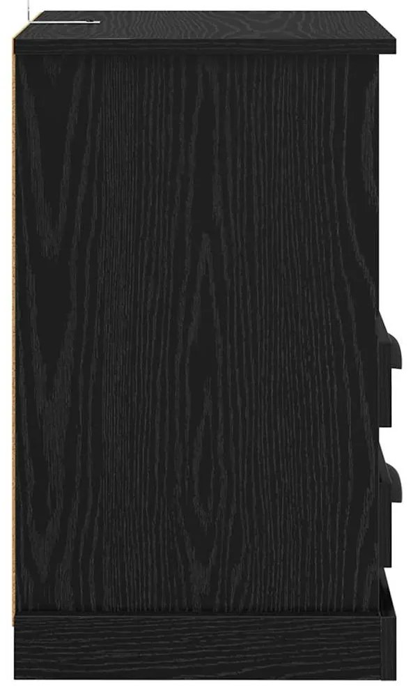 vidaXL Κομοδίνο Μαύρη Οξυά 36 x 43 x 60 εκ Επεξεργασμένο ξύλο