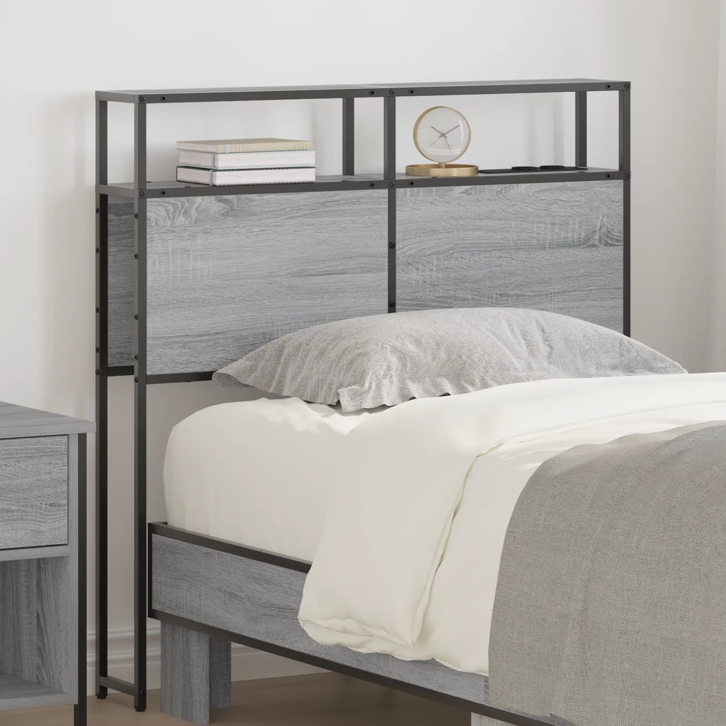 vidaXL Κεφαλάρι Αποθήκης Γκρι sonoma 80 cm Επεξεργασμένο ξύλο