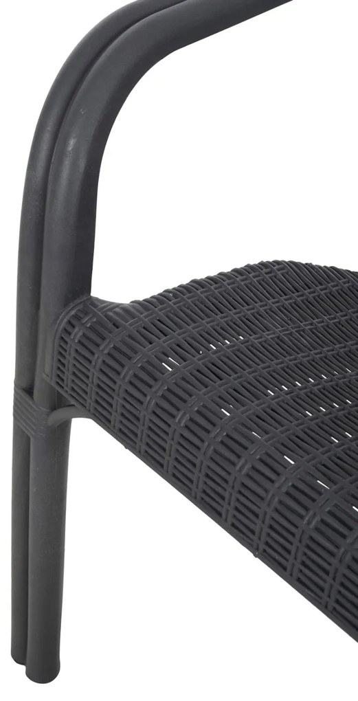 Καρέκλα - Πολυθρόνα FETT C6158.01 Ανθρακί Πολυπροπυλενίου Bamboo Look 63x59x81Υεκ. 63x59x81 εκ.