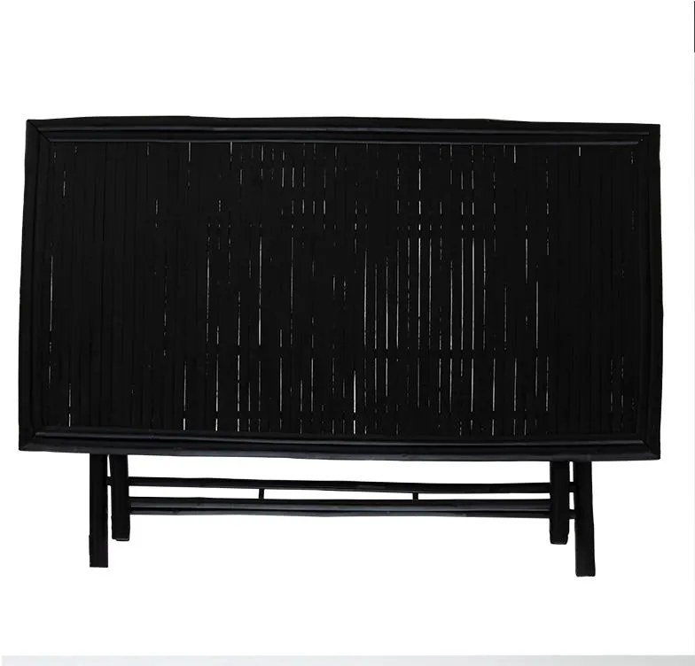 Τραπέζι Badou πτυσσόμενο bamboo μαύρο 150x80x77εκ 150x80x77 εκ.