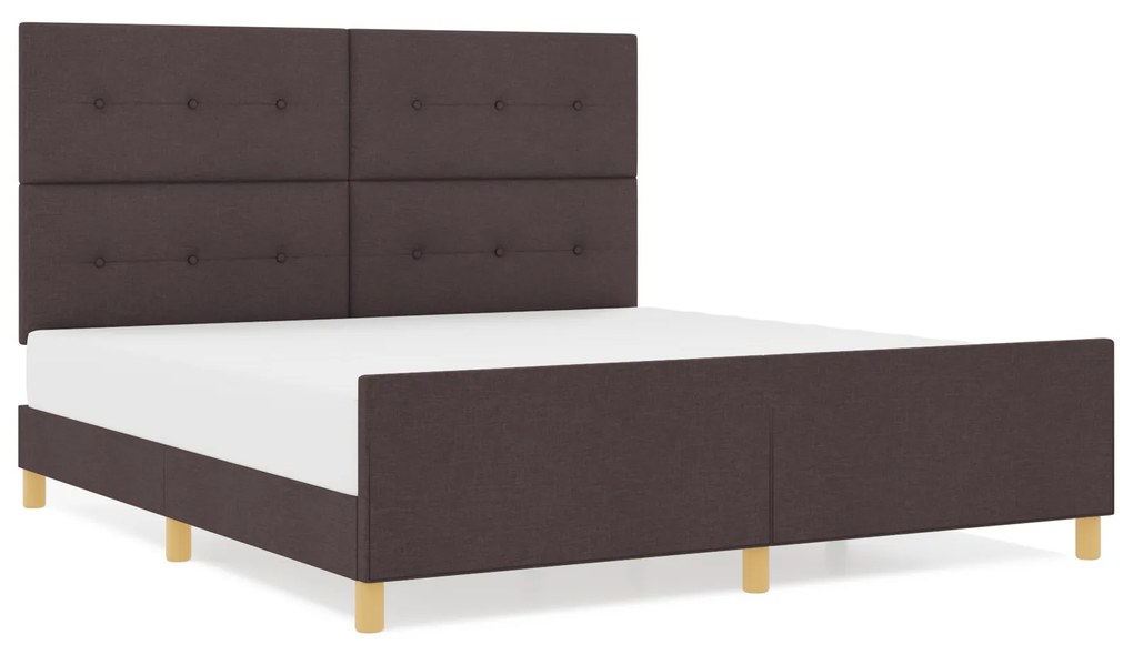 vidaXL Κρεβάτι Καφέ 180x200 εκ. Υφάσμα