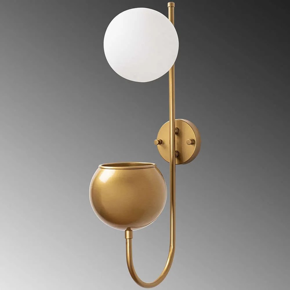 Φωτιστικό Τοίχου - Απλίκα Pot 942FLG2161 15x23x61cm E14 40W Gold Opviq