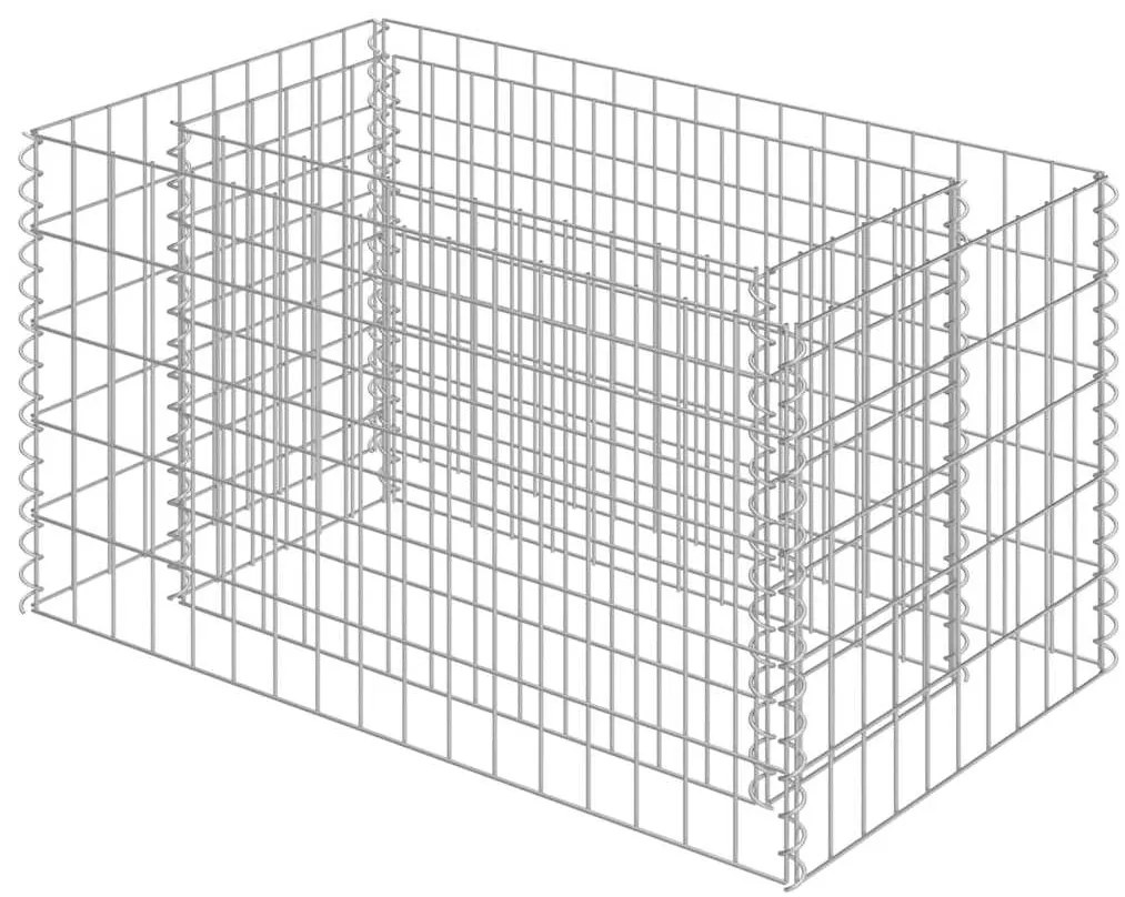 vidaXL Συρματοκιβώτιο-Γλάστρα Υπερυψωμένη 90x50x50 εκ. Γαλβ. Χάλυβας