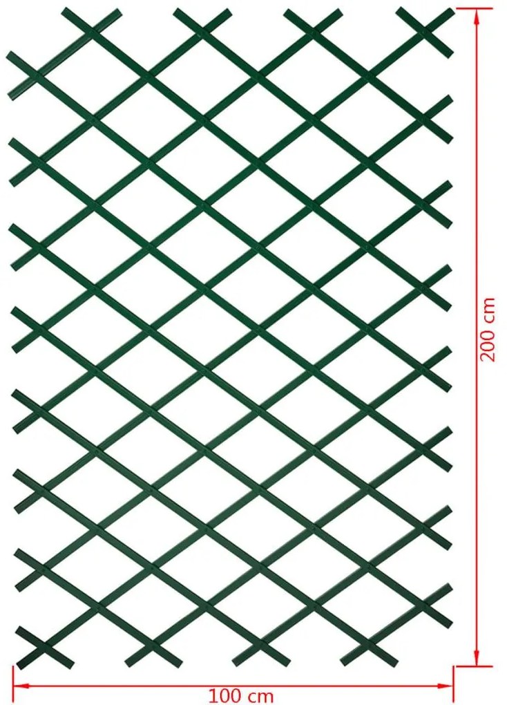 Nature Καφασωτό Κήπου Πράσινο 100 x 200 εκ. από PVC 6040704 - Πράσινο