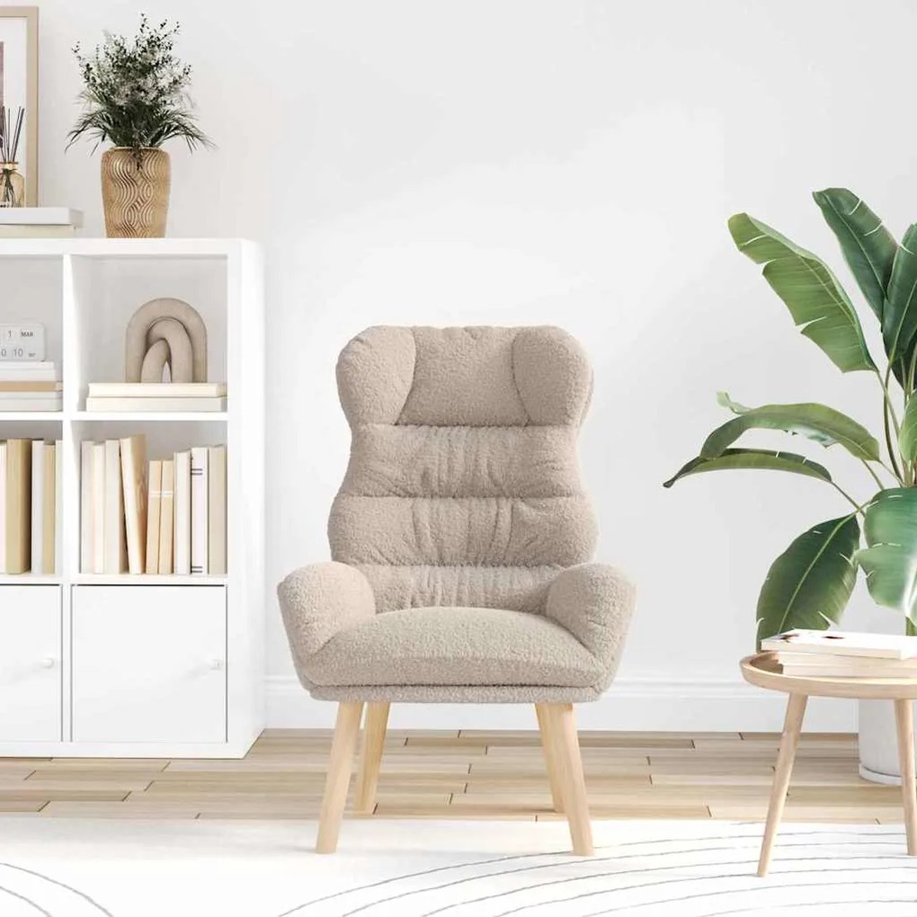 vidaXL Χαλαρωτική Πολυθρόνα Ανοιχτό γκρι 69 x 74 x 93 εκ. ύφασμα