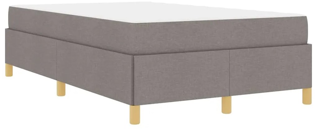 vidaXL Κρεβάτι με ελατήρια Ταμπά και Λευκό 120 x 190 cm ύφασμα