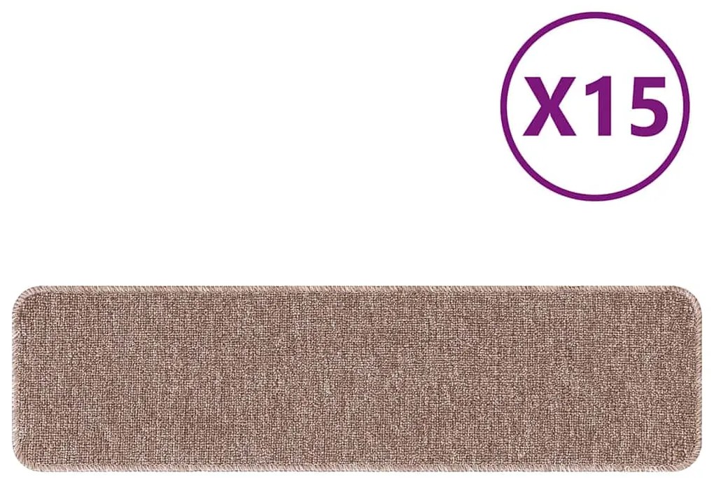 vidaXL Σκαλοπάτια 15 pcs Ανοιχτό καφέ 75 x 20 cm Πολυπροπυλένιο