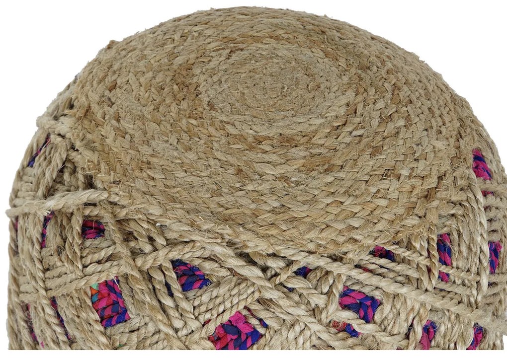 Υποπόδια Home ESPRIT Καφέ Πολύχρωμο Γιούτα 40 x 40 x 45 cm