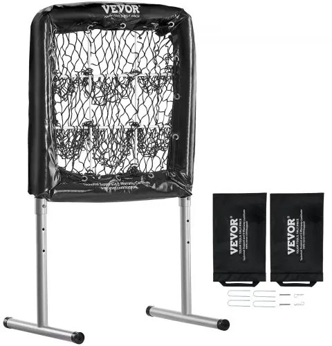 VEVOR 9 Hole Baseball Net, 28&quot;x27&quot; Softball Baseball Training Equipment for Hitting Pitching Practice, Heavy Duty Height Adjustable Trainer Aid with Strike Zone &amp; 4 Ground Stakes, for Youth Adults
