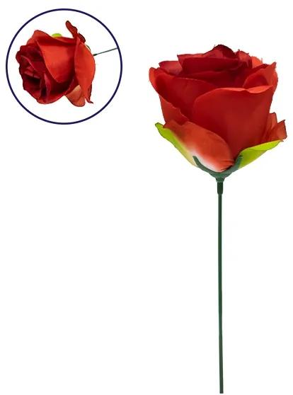 09076 Τεχνητό Φυτό Διακοσμητικό Τριαντάφυλλο Κόκκινο M8cm x Υ20cm Π8cm