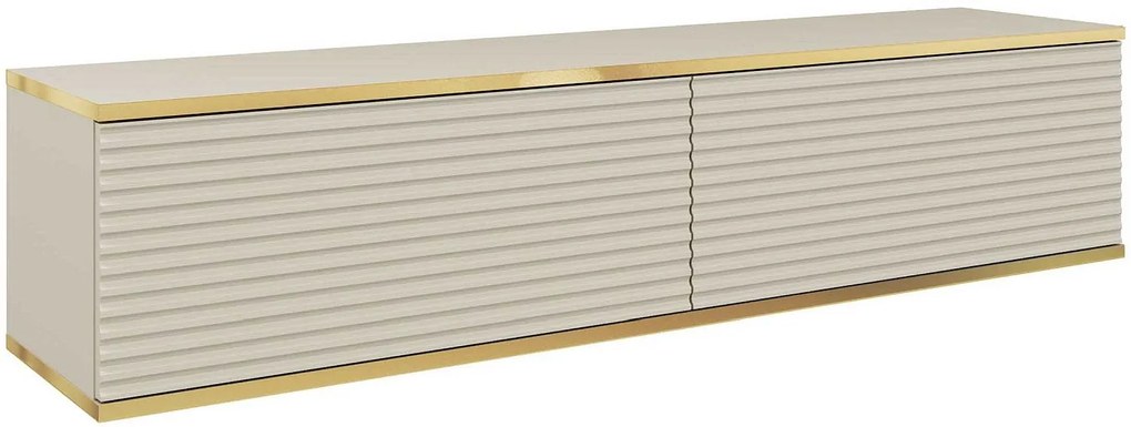 Κρεμαστό έπιπλο τηλεόρασης ORO_MDF Μπεζ 135x30x32cm
