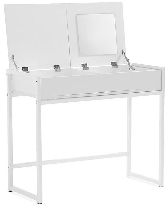 Τουαλέτα Springfield 125, Άσπρο, Καθρέφτης, 75x90x40cm