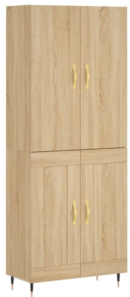 vidaXL Ντουλάπι Sonoma δρυς 69,5 x 34 x 180 εκ. από Επεξεργασμένο Ξύλο