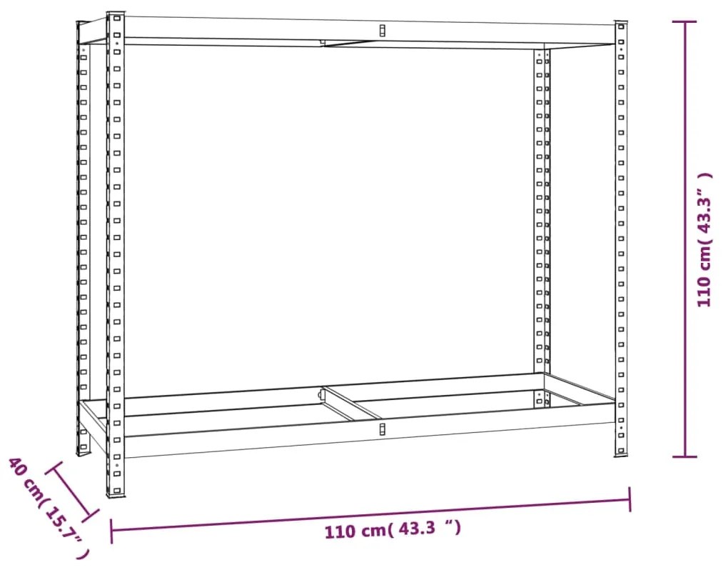 ΡΑΦΙΕΡΕΣ ΕΛΑΣΤΙΚΩΝ 2 ΕΠΙΠΕΔΩΝ 2 ΤΕΜ. ΑΣΗΜΙ 110X40X110 ΕΚ ΑΤΣΑΛΙ 152892