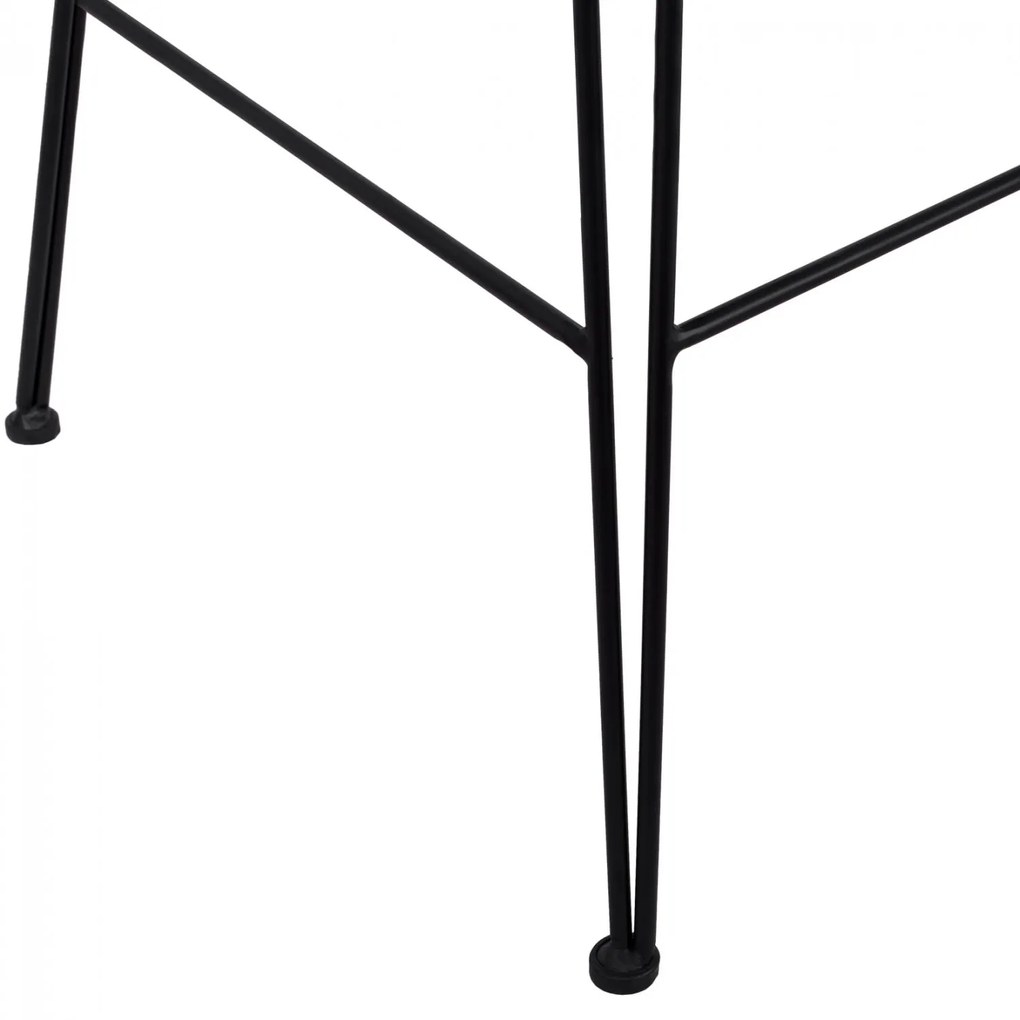 Σκαμπό Μπαρ ALLEGRA C5452 Μεταλλικό με Μπέζ Wicker &amp; Μαξιλάρι 56x60x109 εκ. 56x60x109 εκ.