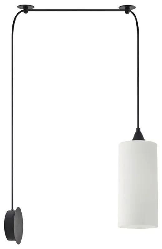 Φωτιστικό Οροφής Κρεμαστό Adept Tube 77-8999 11x300cm E27 60W Black-White Homelighting Κρύσταλλο,Γυαλί