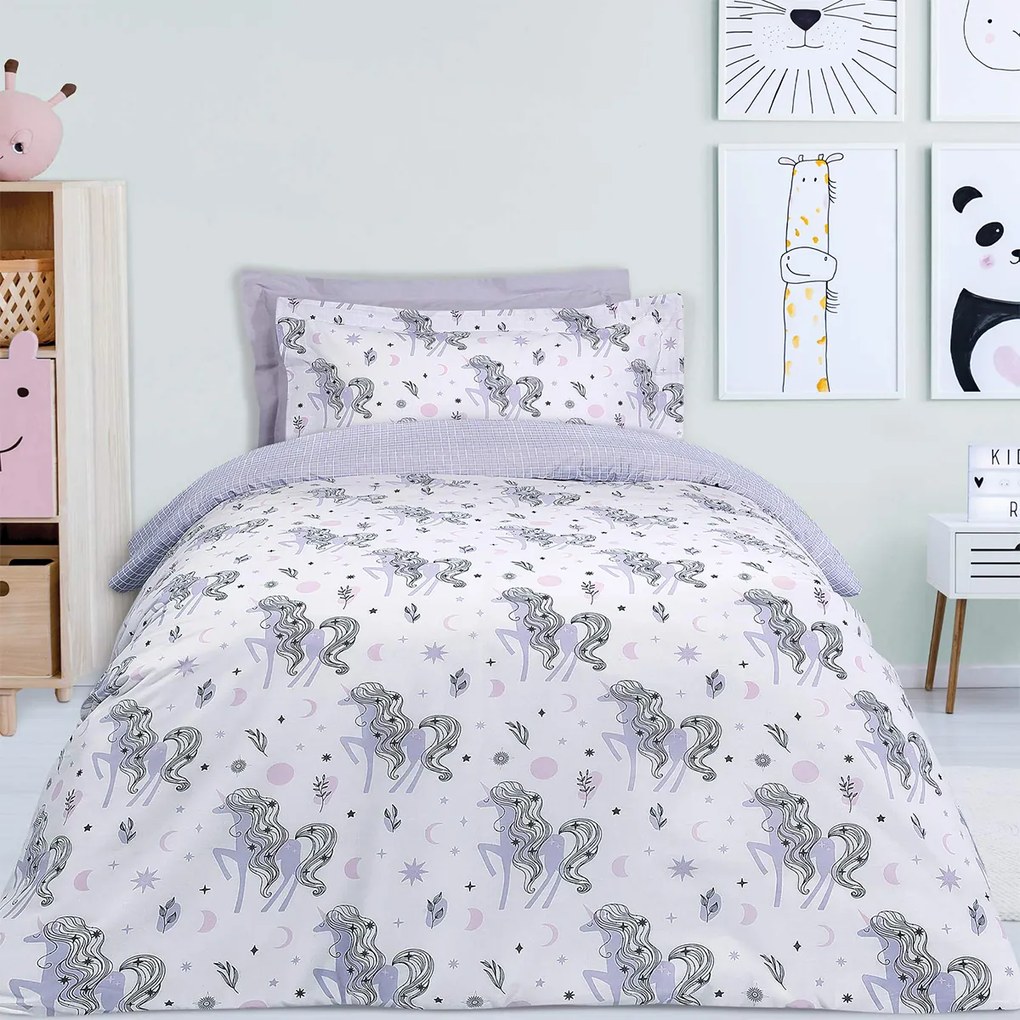 Παπλωματοθήκη Μονή (Σετ 160x240) 2 Όψεων Das Home Kid 4838