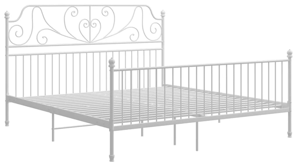 vidaXL Πλαίσιο Κρεβατιού Λευκό 180 x 200 εκ. Μεταλλικό