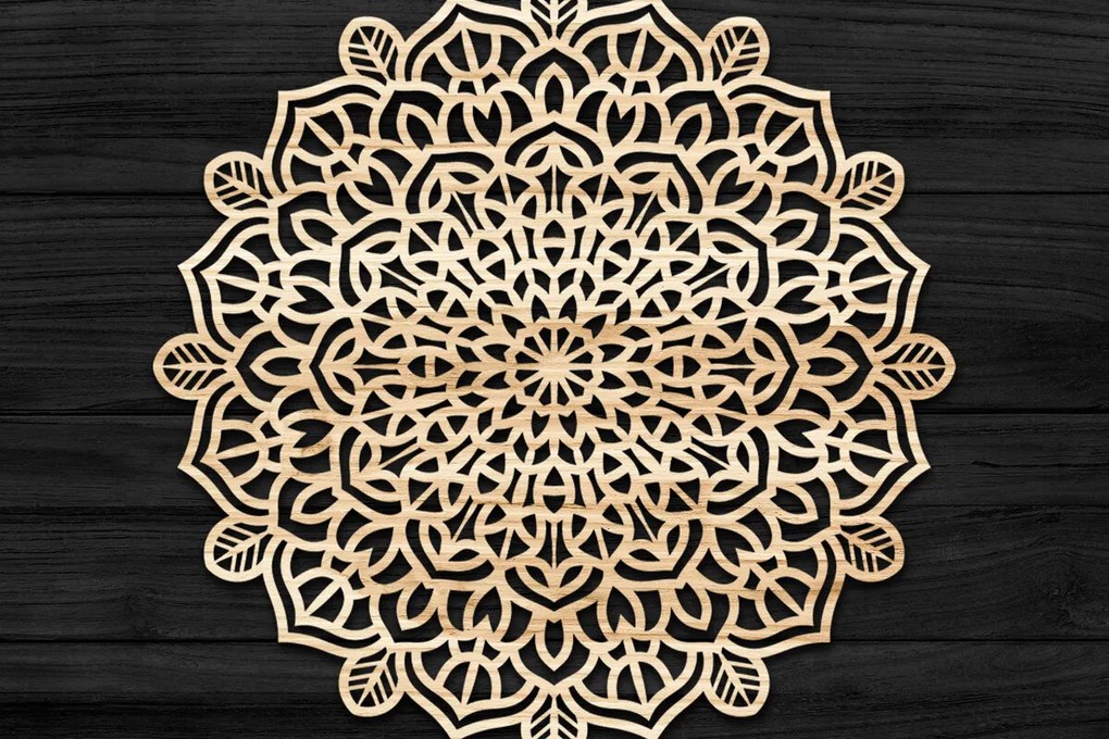 Intra απο ξύλο plywood 3mm-4mm πάχος 3D Mandala για Cricut Δίασταση 30x30 cm INTRAFABR-74286451